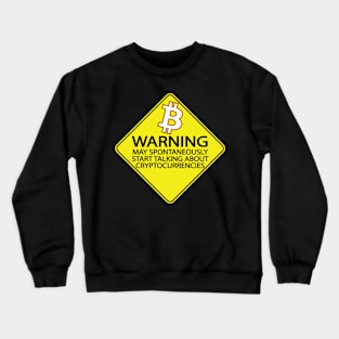 Spontaneously Crypto Front Print Crewneck Sweatshirt